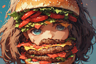 make professional pop art food artwork