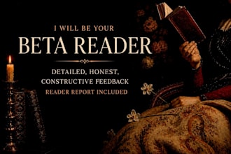 beta reader for your manuscript