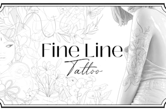 design a delicate custom fine line tattoo