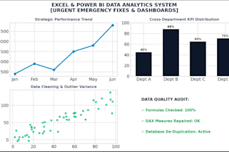 fix your excel formulas, dax, or clean your data urgently in 6 hours