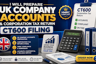 prepare UK company accounts and corporation tax return ct600 filing