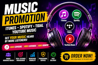 itunes music promotion spotify music tidal music youtube music