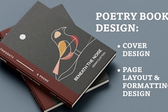 design your poetry book, cover, layout and formatting