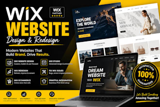 design wix website, wix redesign, wix ecommerce, wix studio and fix wix issue