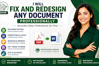 fix and redesign any document professionally