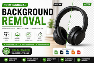 remove image background and deliver transparent png