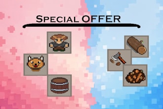 craft pixel art graphics in 2d or isometric style for gaming companies