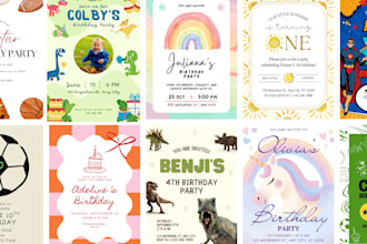 design a personalized birthday party invitation for kids