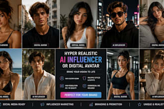 create a hyper realistic ai influencer or digital avatar for you