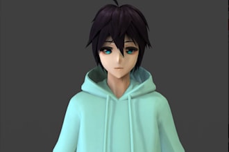 create professional anime character models, 3d sculpting, stl files and figurine