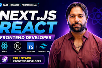 be your nextjs and reactjs frontend developer for saas web