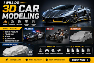 3d car modeling  vehicle design 3d truck automotive model stl file 3d printing