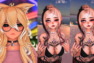 create custom vrchat avatar furry vrchat model vr character vr chat avatar nsfw
