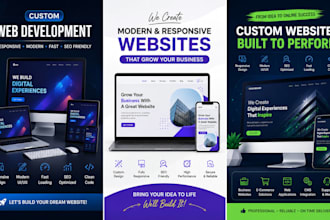 custom web development and build responsive modern websites