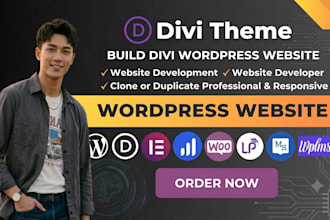 build divi wordpress, wordpress website development, website developer, webshop