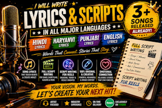 write song lyrics and viral video scripts