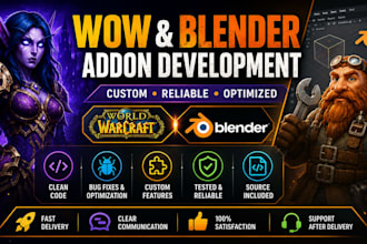 develop wow addon, world of warcraft addon and blender addon