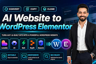 convert ai generated design to a wordpress elementor
