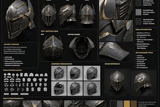 design custom eva foam cosplay patterns and armor templates