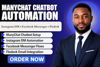 manychat chatbot automation instagram dm facebook messenger flodesk setup