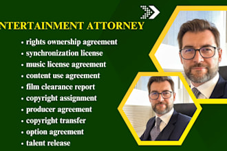 provide film clearance services, copyright review, and entertainment law support