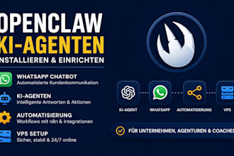 install von openclaw ki agenten, clawbot whatsapp chatbot und automatisierung