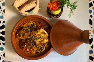 develop authentic moroccan recipes and food content