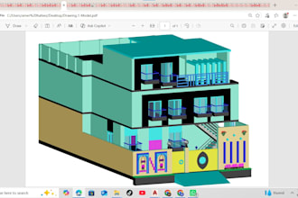 draft professional 2d floor plan  in autocad