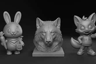 create high quality character models for 3d printing stl,3mf