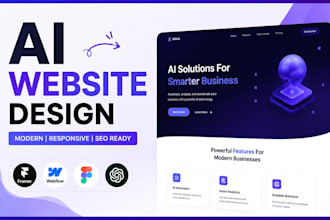 design ai website, ai landing page, framer, webflow, startup website