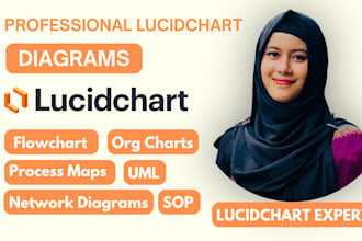 create professional lucidchart diagrams, flowcharts, uml, sop and process maps
