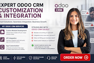 customize odoo CRM erp develop custom modules API integration  odoo CRM apps