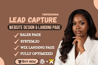 lead capture page wix landing page systemio
