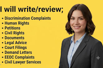 draft a discrimination or human rights complaint