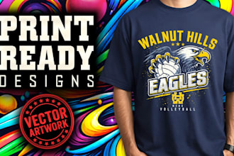 design a bold, print ready tshirt graphic