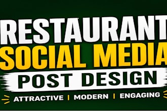design professional restaurant social media posts, food ads and instagram flyer
