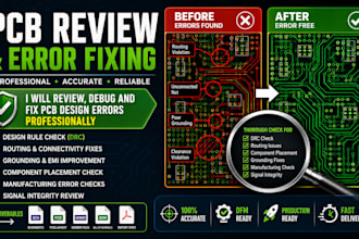 review pcb and fix pcb layout, circuit, gerber error and get it production ready