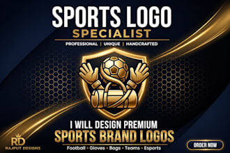 design premium sports logo for football teams, esports and sports brands