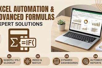 create advanced excel formulas, automation, and dashboards