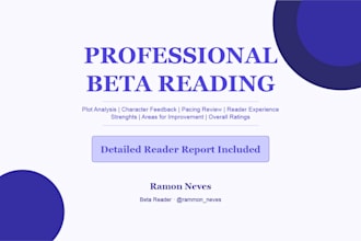provide detailed beta reading for your fiction story