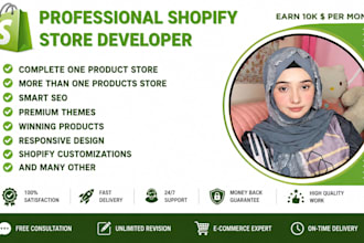 provide shopify store development, optimizing and customization service