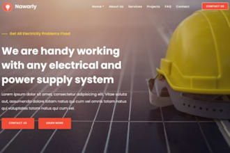 design wix electrician website electrical contractor repair service website