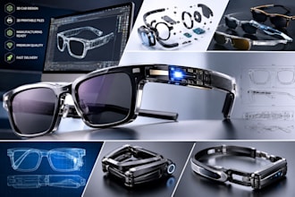 design eyewear smart glasses foldable electronics 3d cad models printable files