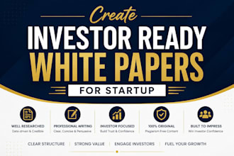 create investor ready white papers for startup