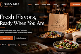 design wix restaurant website menu takeaway food business website website