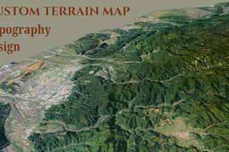 create realistic 3d terrain maps, topography maps and landscape maps