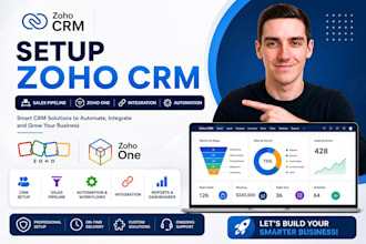 setup zoho crm, zoho sale pipeline zoho one zoho integration zoho automation