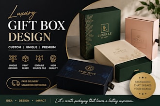 design luxury gift box packaging and custom box design