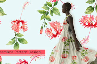 create seamless floral patterns for fabric and home decor