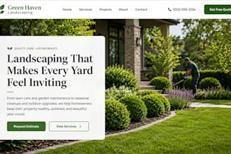 design wix landscaping website lawn care garden service landscape website
